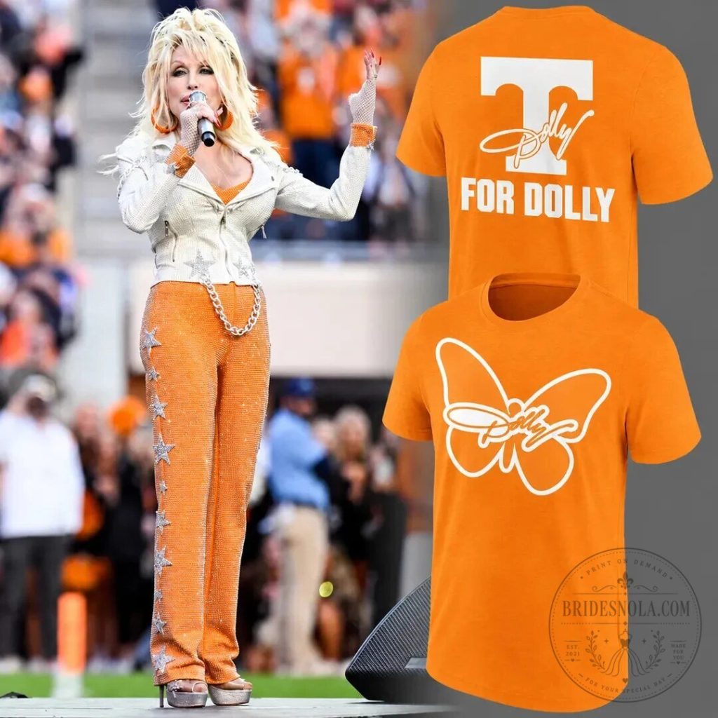 Dolly Parton Tennessee Football For Dolly Butterfly T-Shirt