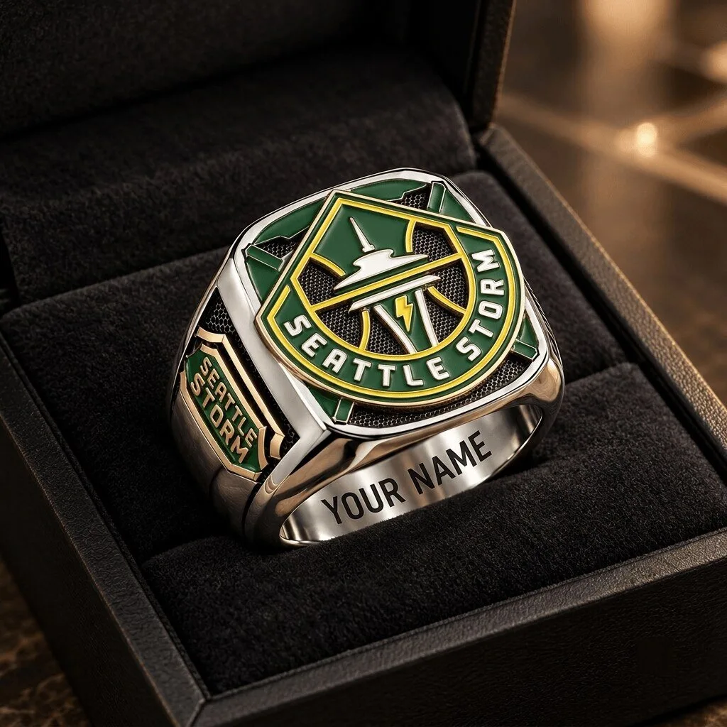 Seattle Storm WNBA Basketball Championship Fan Ring Custom Engraved