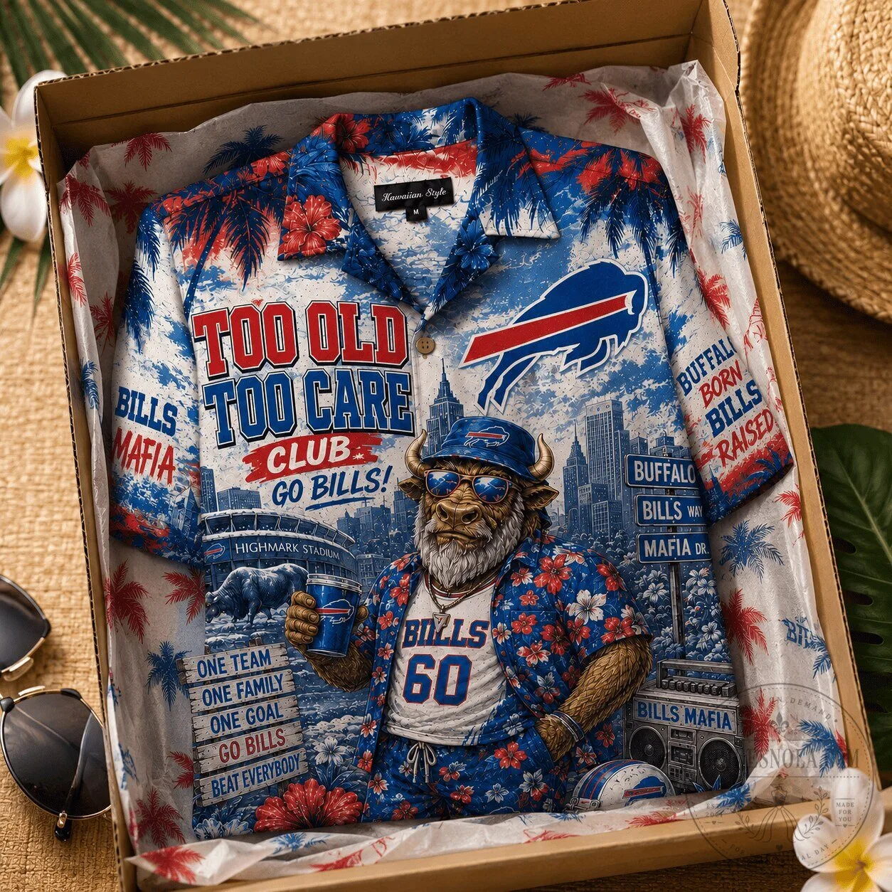 Buffalo Bills Too Old To Care Club Go Bills Hawaiian Shirt