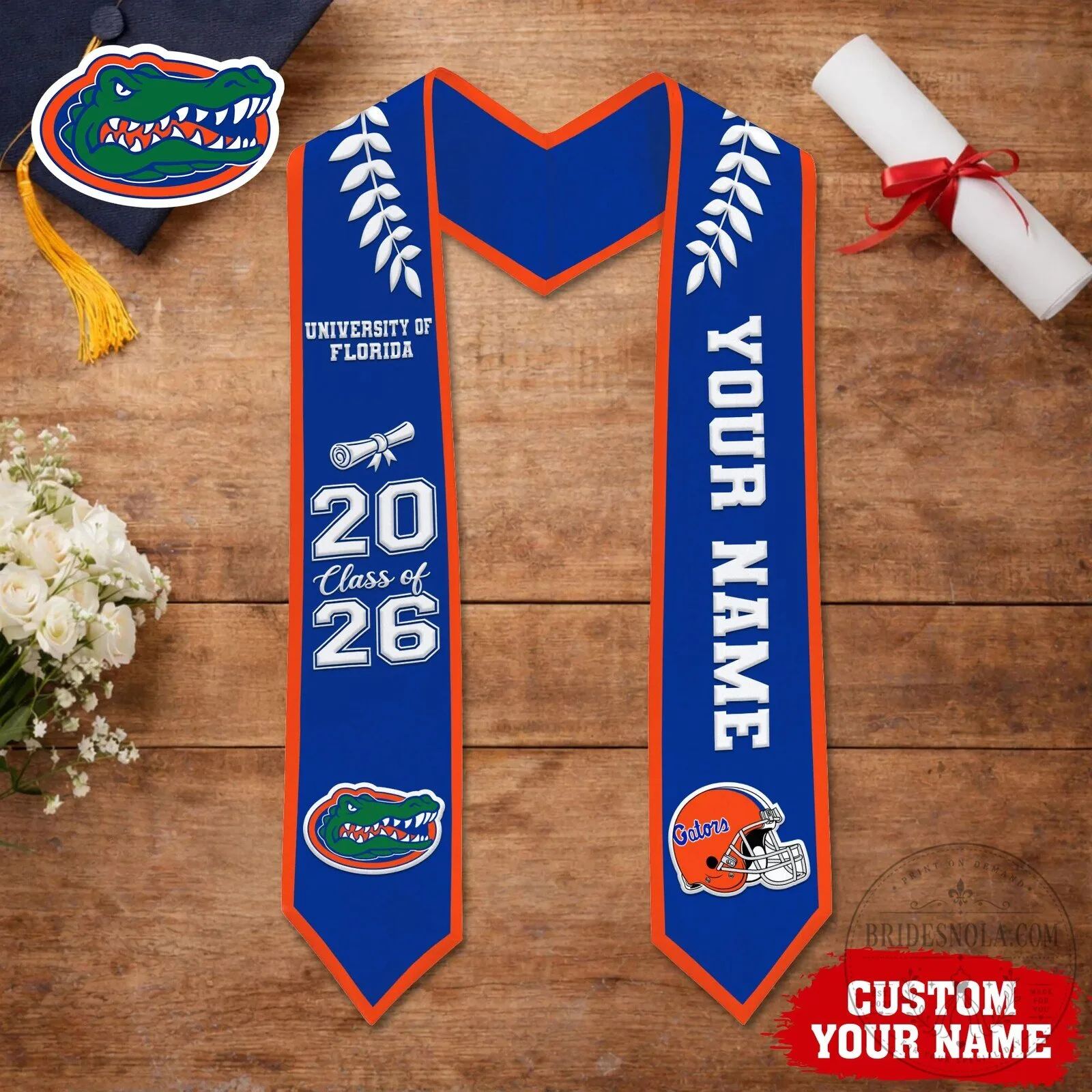 Florida Gators University of Florida Class of 2026 Graduation Stole