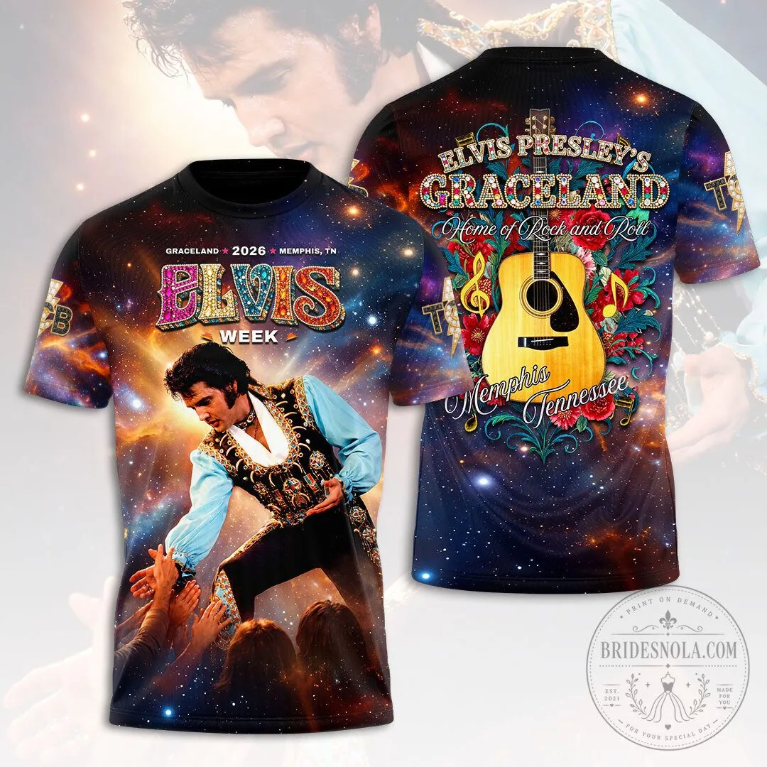 Memphis Tennessee T-Shirt Celebrating Elvis Presley and the Graceland Rock and Roll Legacy