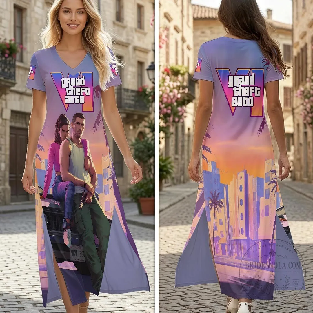 Grand Theft Auto VI Video Game Characters Maxi Dress