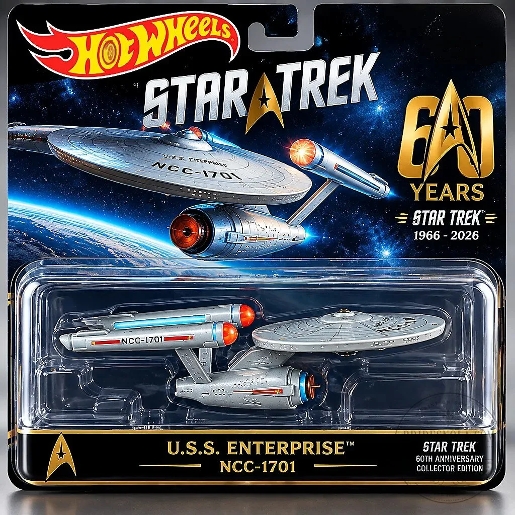 Star Trek 60th Anniversary U.S.S. Enterprise NCC-1701 Hot Wheels Collector Edition