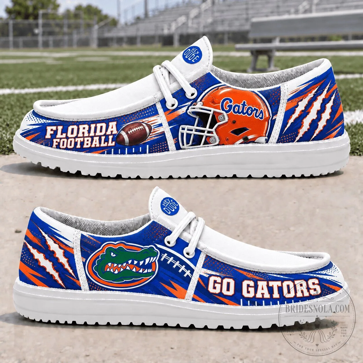 Florida Gators Football Team Logo Custom Printed Casual Slip-On Shoes