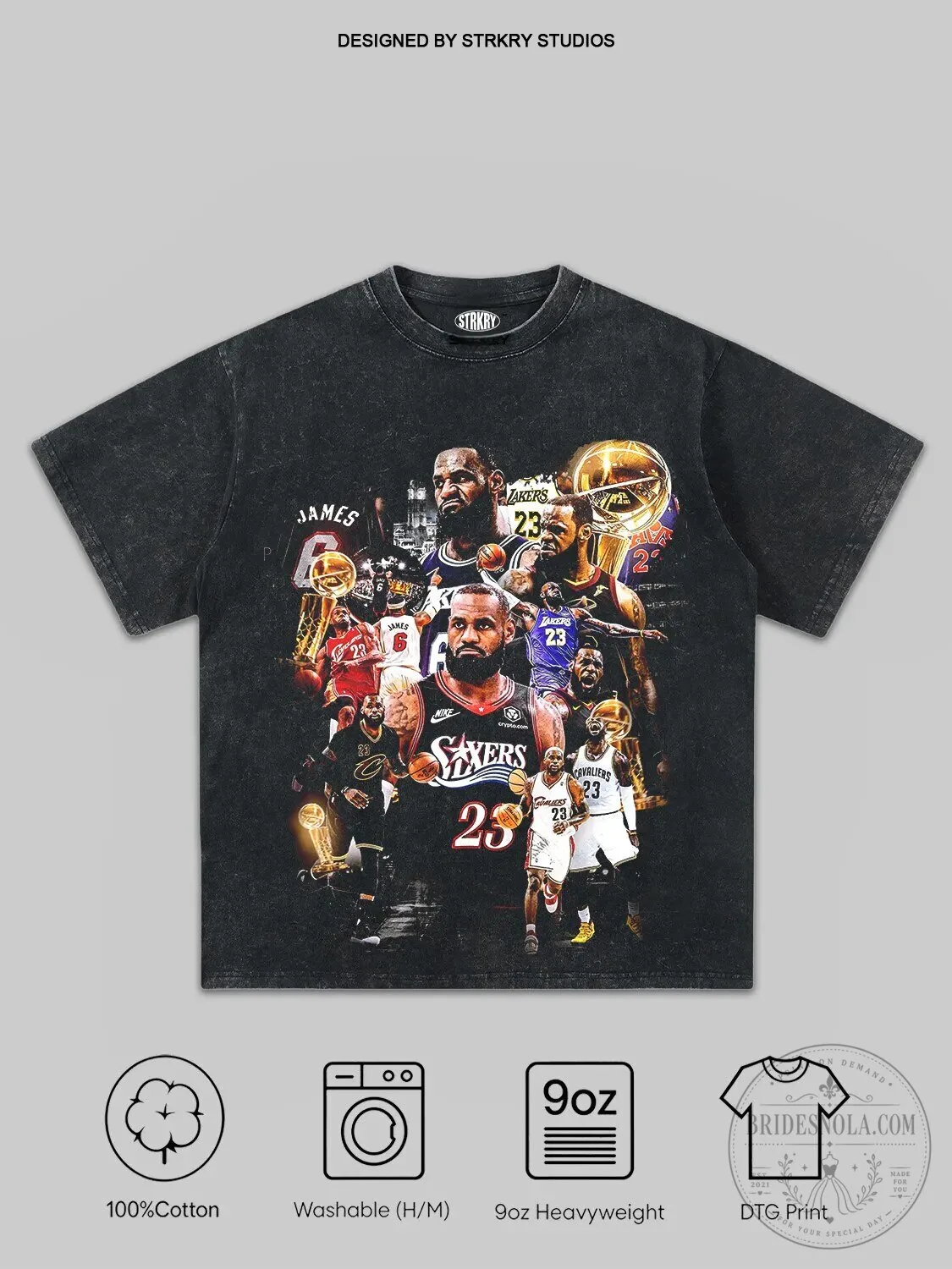 LeBron James Basketball Career Tribute Graphic T-Shirt