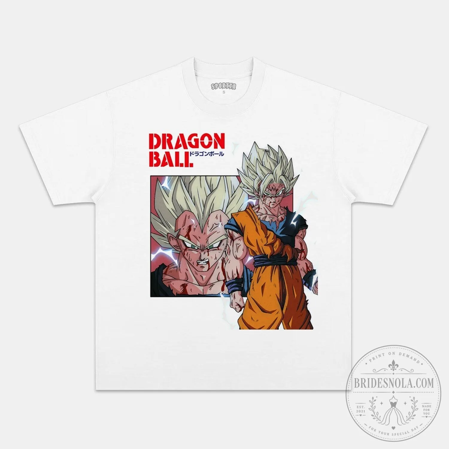 Dragon Ball Z Goku and Vegeta Super Saiyan Anime Graphic T-Shirt
