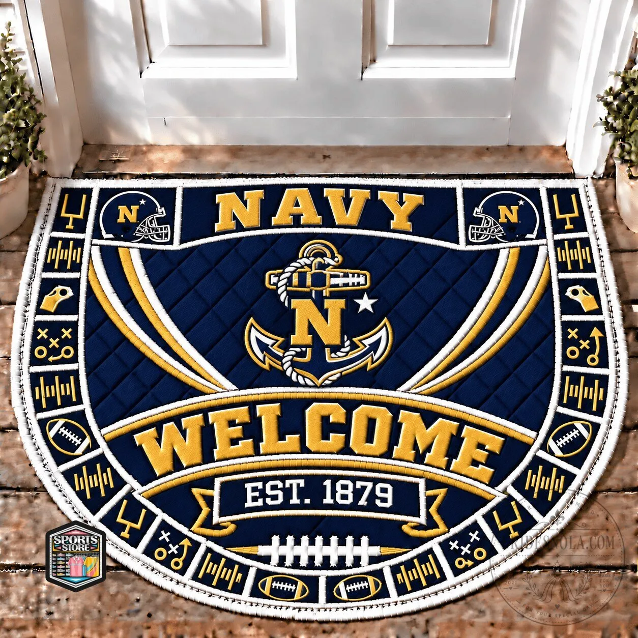 Navy Midshipmen Football Team Welcome Est. 1879 Doormat