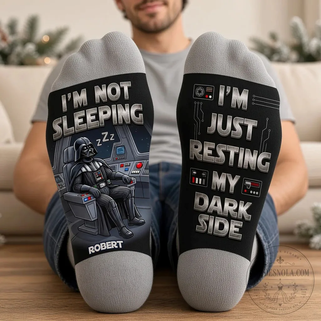 Darth Vader I'm Not Sleeping Just Resting My Dark Side Socks Darth Vader I'm Not Sleeping Just Resting My Dark Side Socks