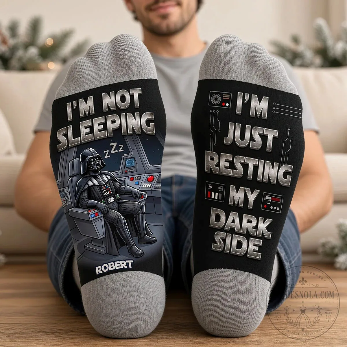Darth Vader I'm Not Sleeping Just Resting My Dark Side Socks