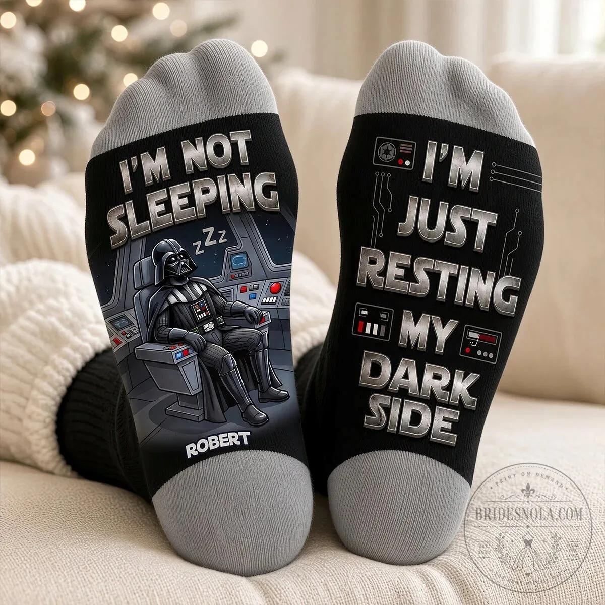 Darth Vader I'm Not Sleeping Just Resting My Dark Side Socks 7 Darth Vader I