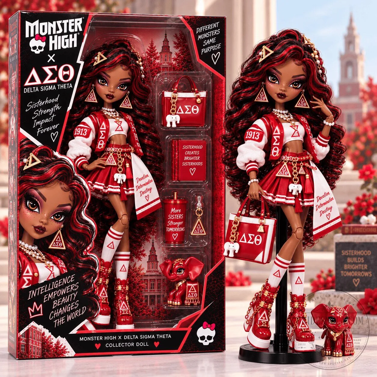 Monster High Delta Sigma Theta Collector Doll with Accessories 1 Monster High Delta Sigma Theta Collector Doll with Accessories