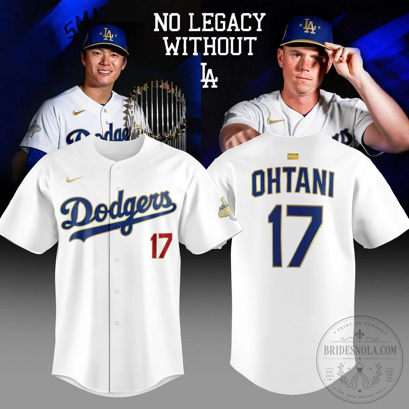 .LAD Shohei Ohtani White 2026 Gold Collection Limited Editions Jersey - BTF Trend