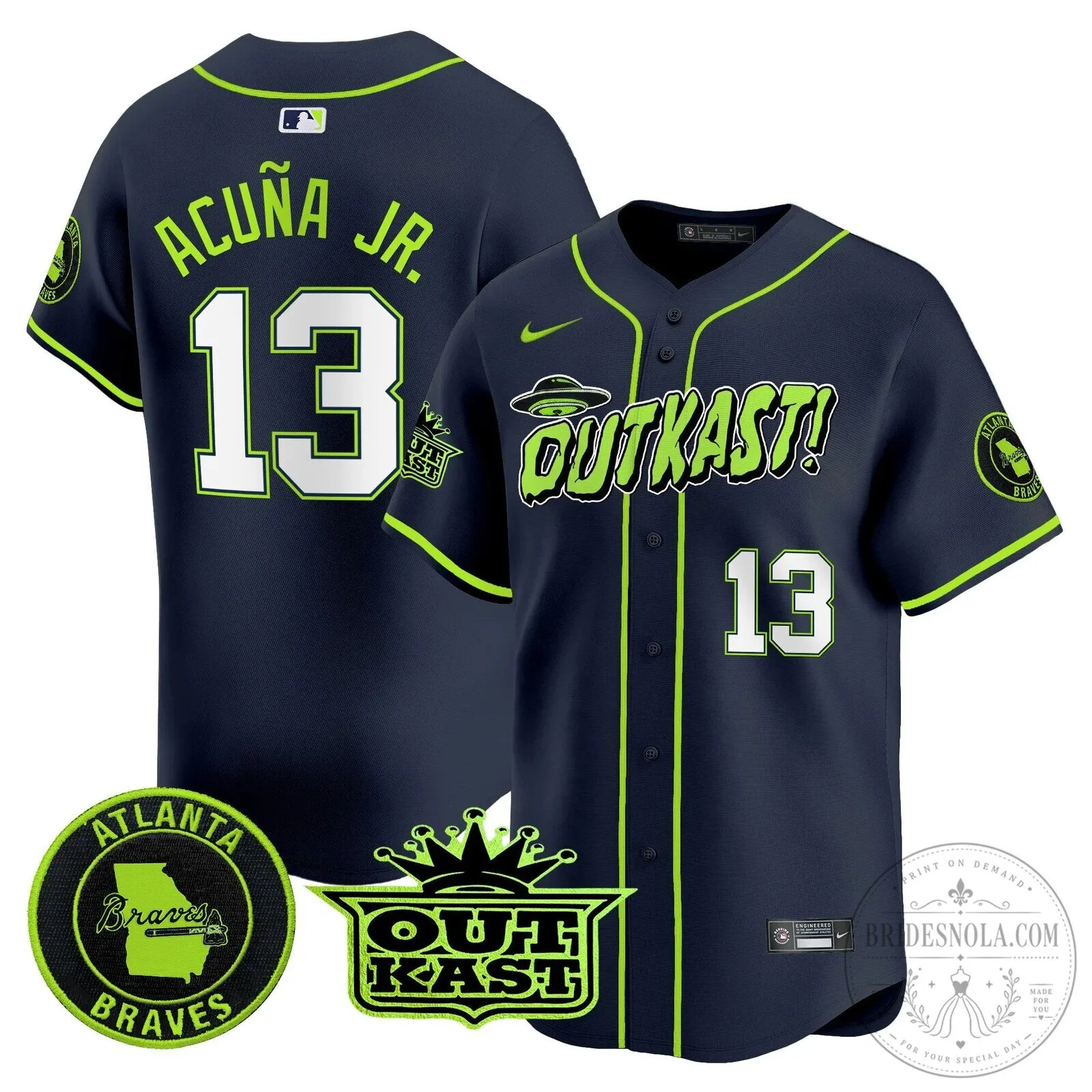 Atlanta Braves Outkast Ronald Acuña Jr. Baseball Jersey