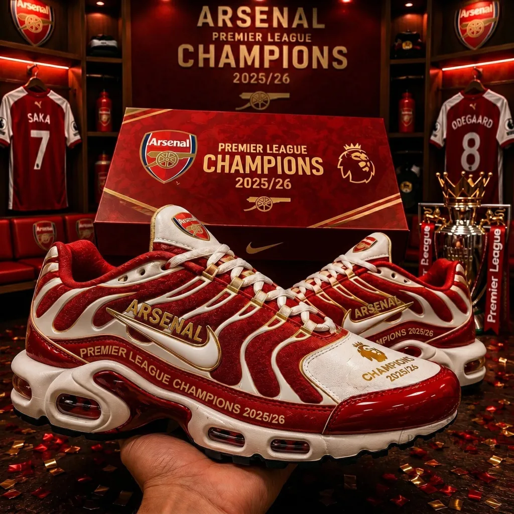 Arsenal Football Club Premier League Champions 202526 Athletic Running Shoes Arsenal Football Club Premier League Champions 2025/26 Athletic Running Shoes
