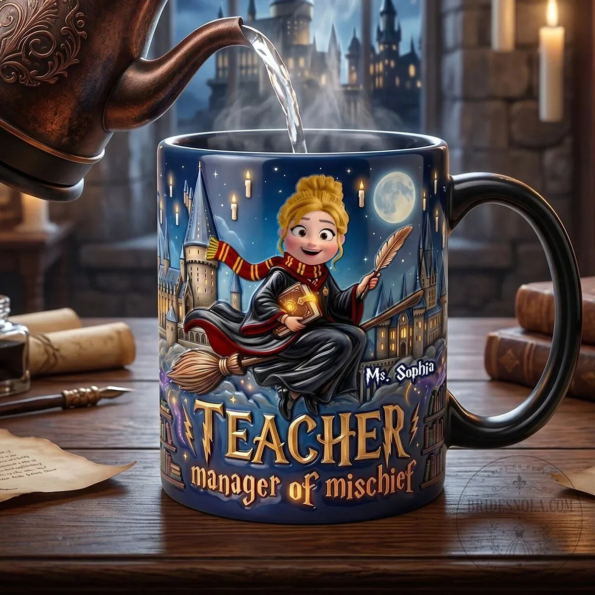 Personalized Teacher Manager of Mischief Heat Changing Coffee Mug
