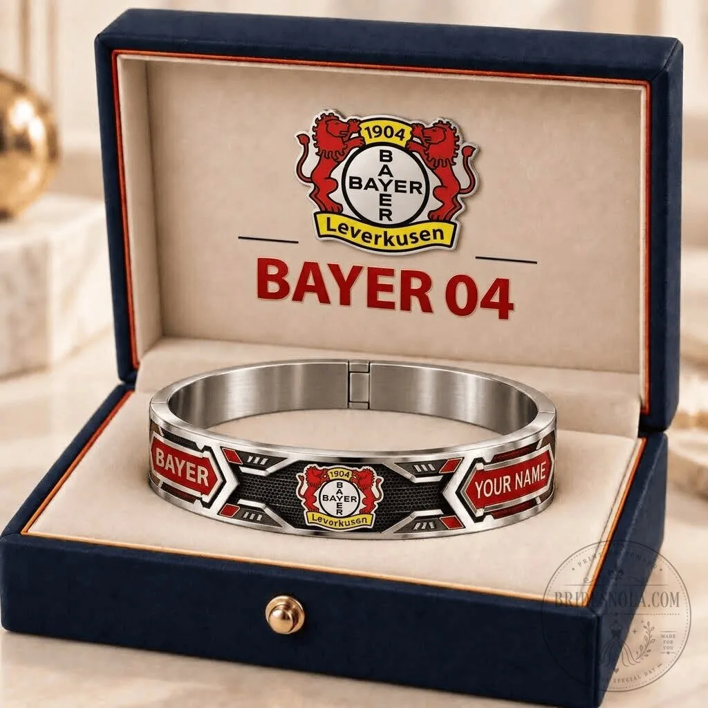 Bayer Leverkusen Bundesliga Football Club Personalized Stainless Steel Bracelet