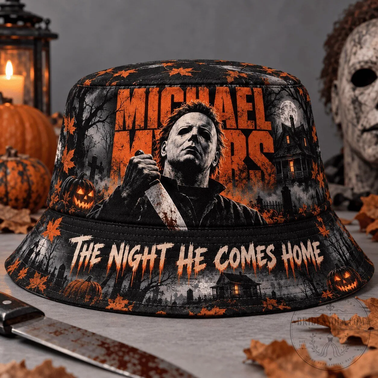 Michael Myers Halloween The Night He Comes Home Horror Bucket Hat
