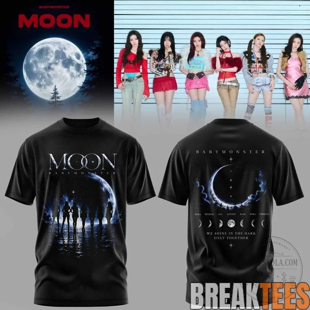BABYMONSTER Moon Eclipse K-Pop Music Band T-Shirt 11 BABYMONSTER Moon Eclipse K-Pop Music Band T-Shirt