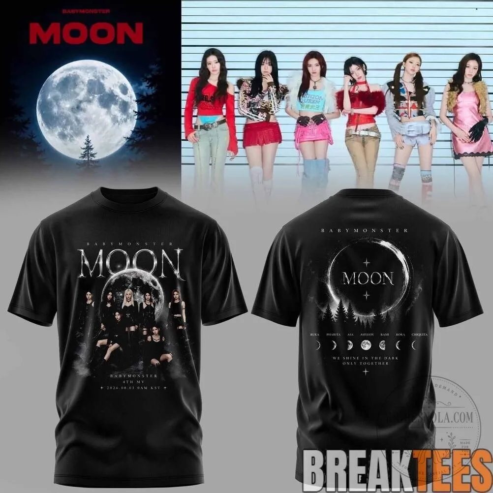 BABYMONSTER Moon Eclipse K-Pop Music Band T-Shirt 13 BABYMONSTER Moon Eclipse K-Pop Music Band T-Shirt