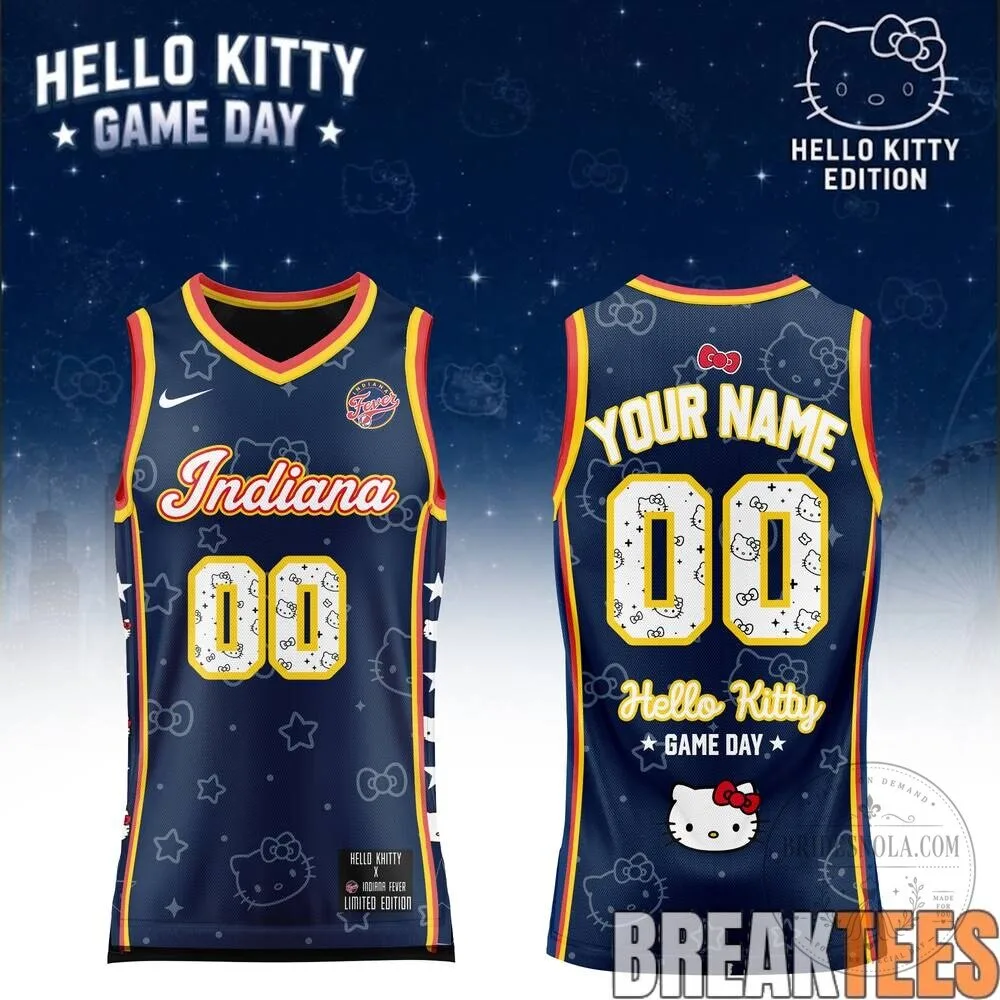Hello Kitty Indiana Fever Game Day Custom Basketball Jersey