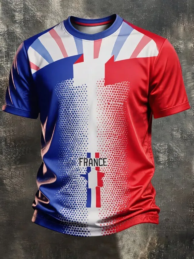 France Soccer Team Fan Jersey French Flag Colors