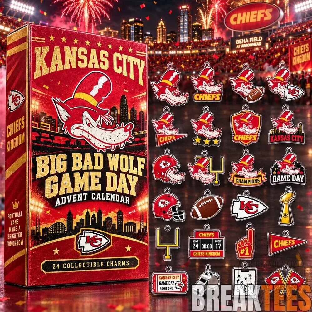 Kansas City Chiefs Big Bad Wolf Game Day Advent Calendar 24 Collectible Charms