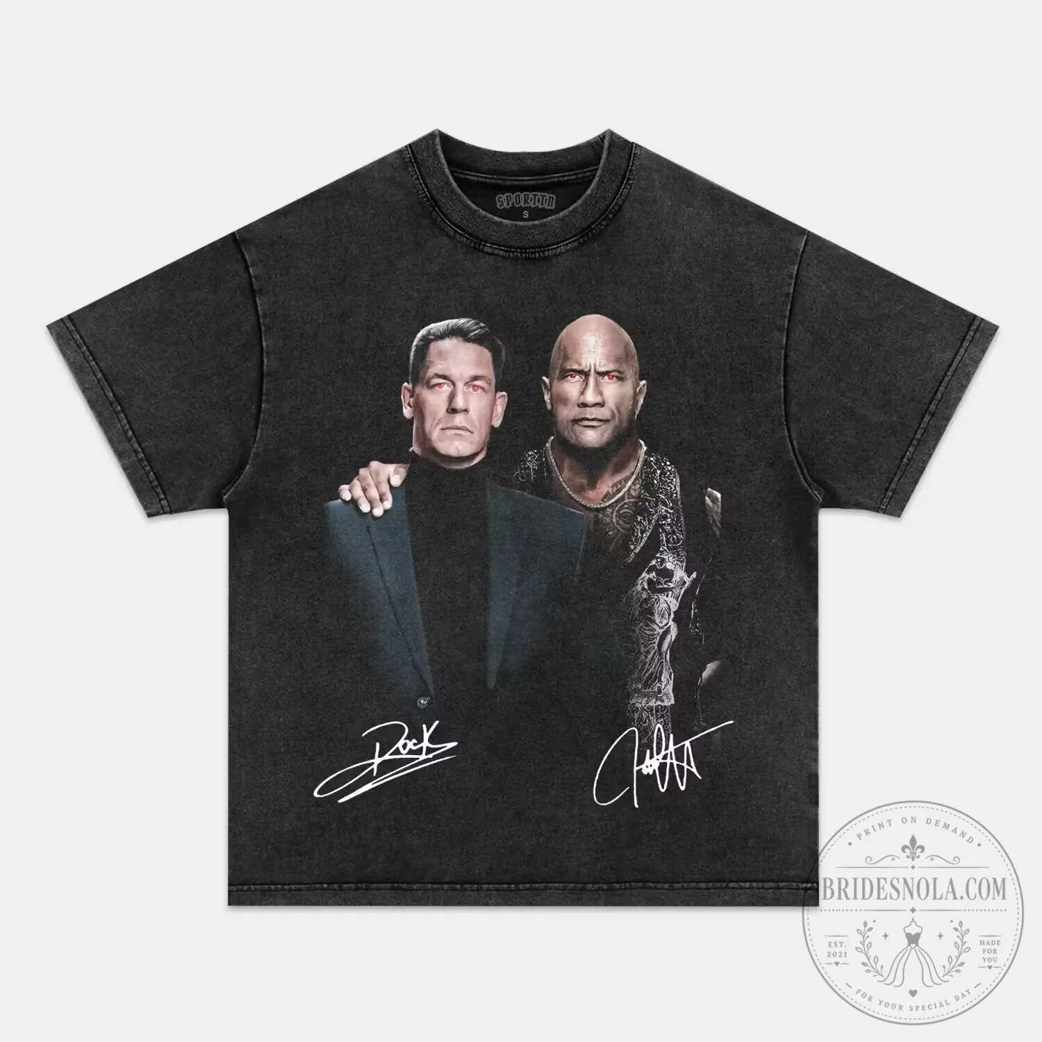 John Cena and Dwayne The Rock Johnson Wrestling Legends T-Shirt