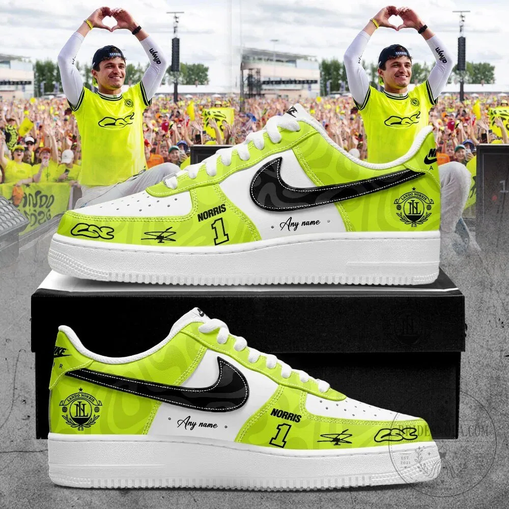 Custom Name Shoes for the Formula 1 Racing Team of Lando Norris