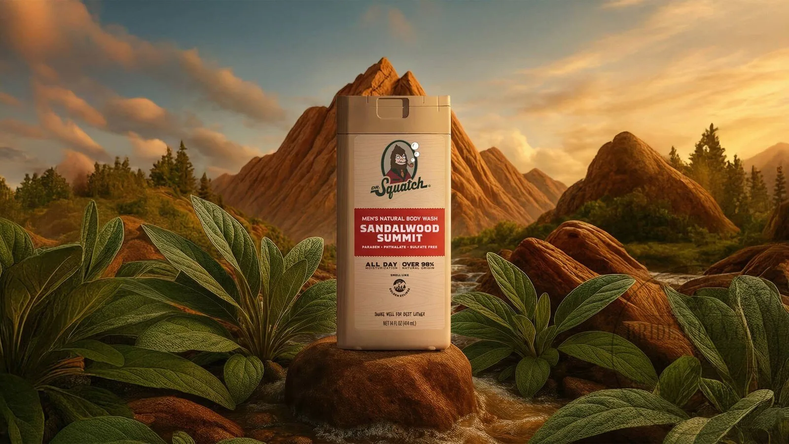 Dr. Squatch Sandalwood Summit Men's Natural Body Wash 10 Dr. Squatch Sandalwood Summit Men
