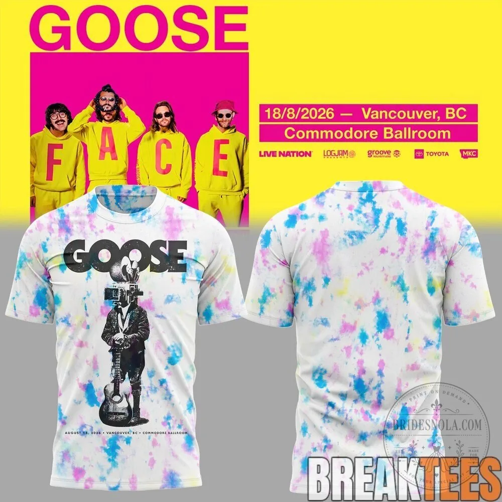 Goose Band Vancouver 2026 Tour Tie-Dye Concert T-Shirt