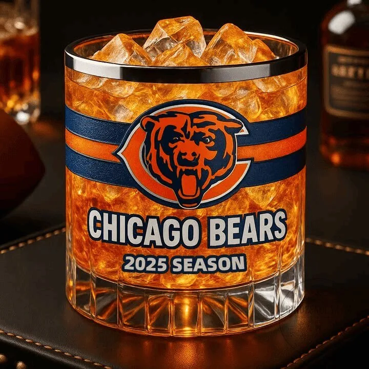 Chicago Bears 2025 Season Rocks Glass