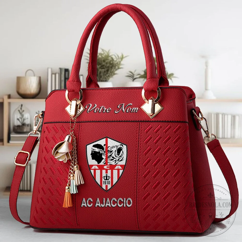 AC Ajaccio Football Club Team Logo Women's Shoulder Handbag