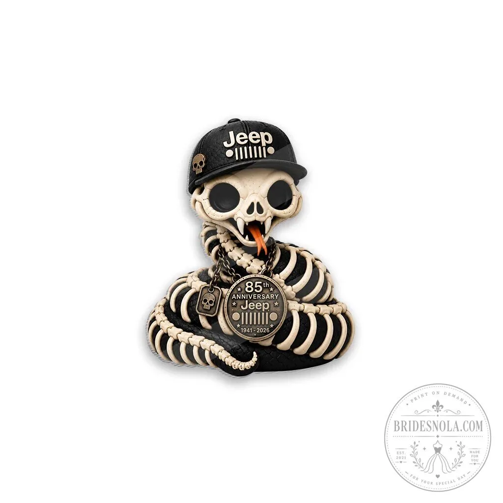 Jeep 85th Anniversary Snake Skeleton Duck Halloween Acrylic Magnet
