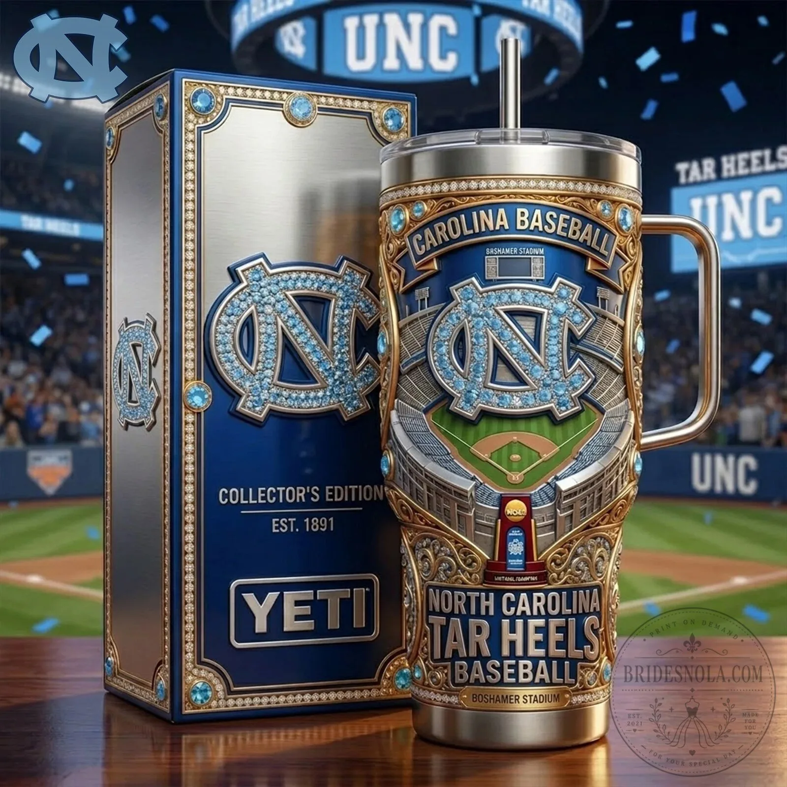 North Carolina Tar Heels Baseball Stadium Collector's Edition Tumbler