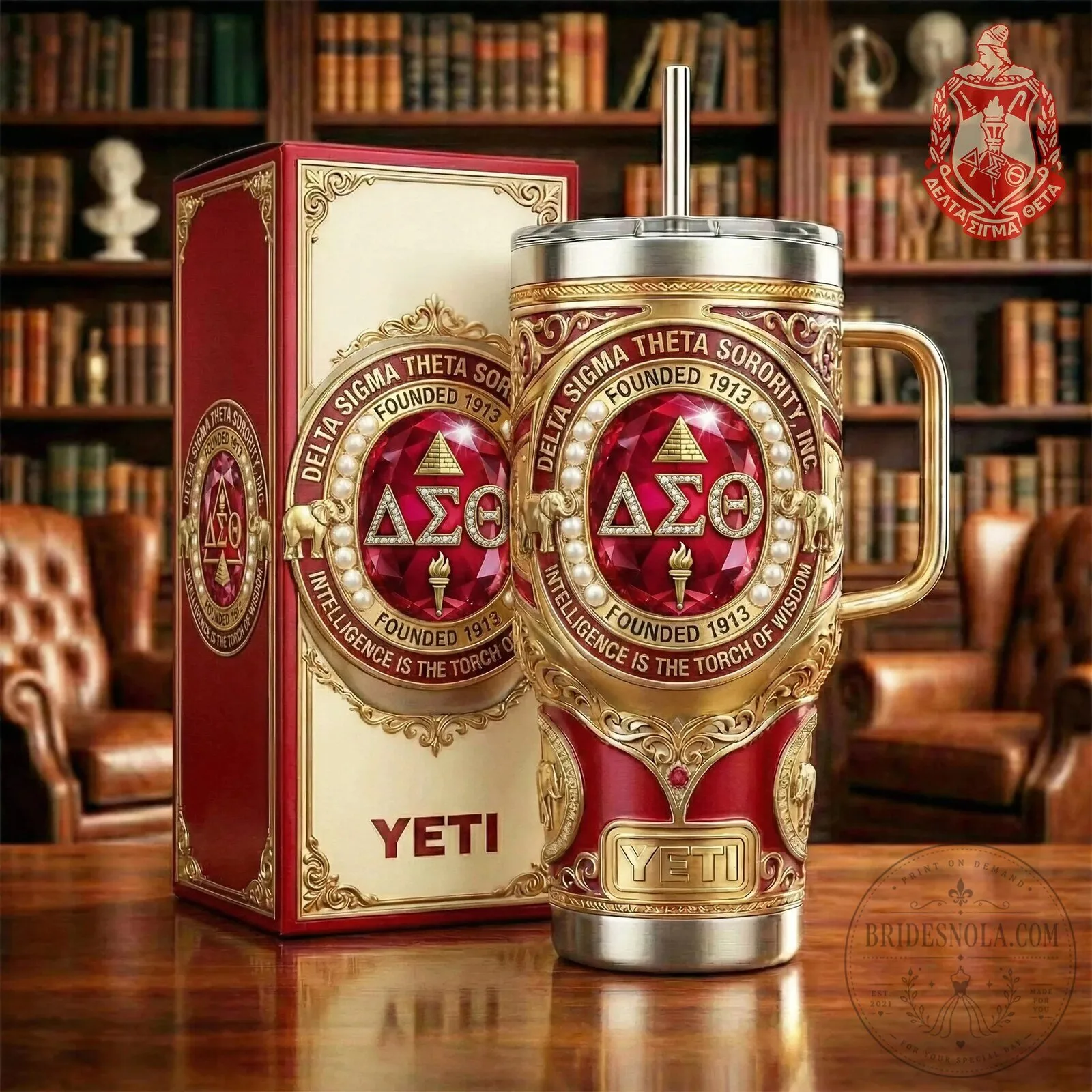 Delta Sigma Theta Sorority Intelligence Is The Torch Of Wisdom Tumbler