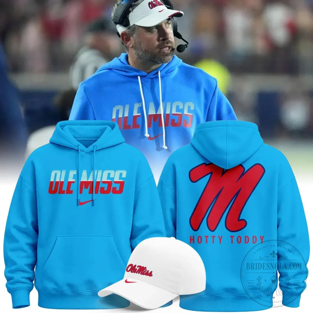 Ole Miss Rebels Football Team Logo Light Blue Hoodie Ole Miss Rebels Football Team Logo Light Blue Hoodie