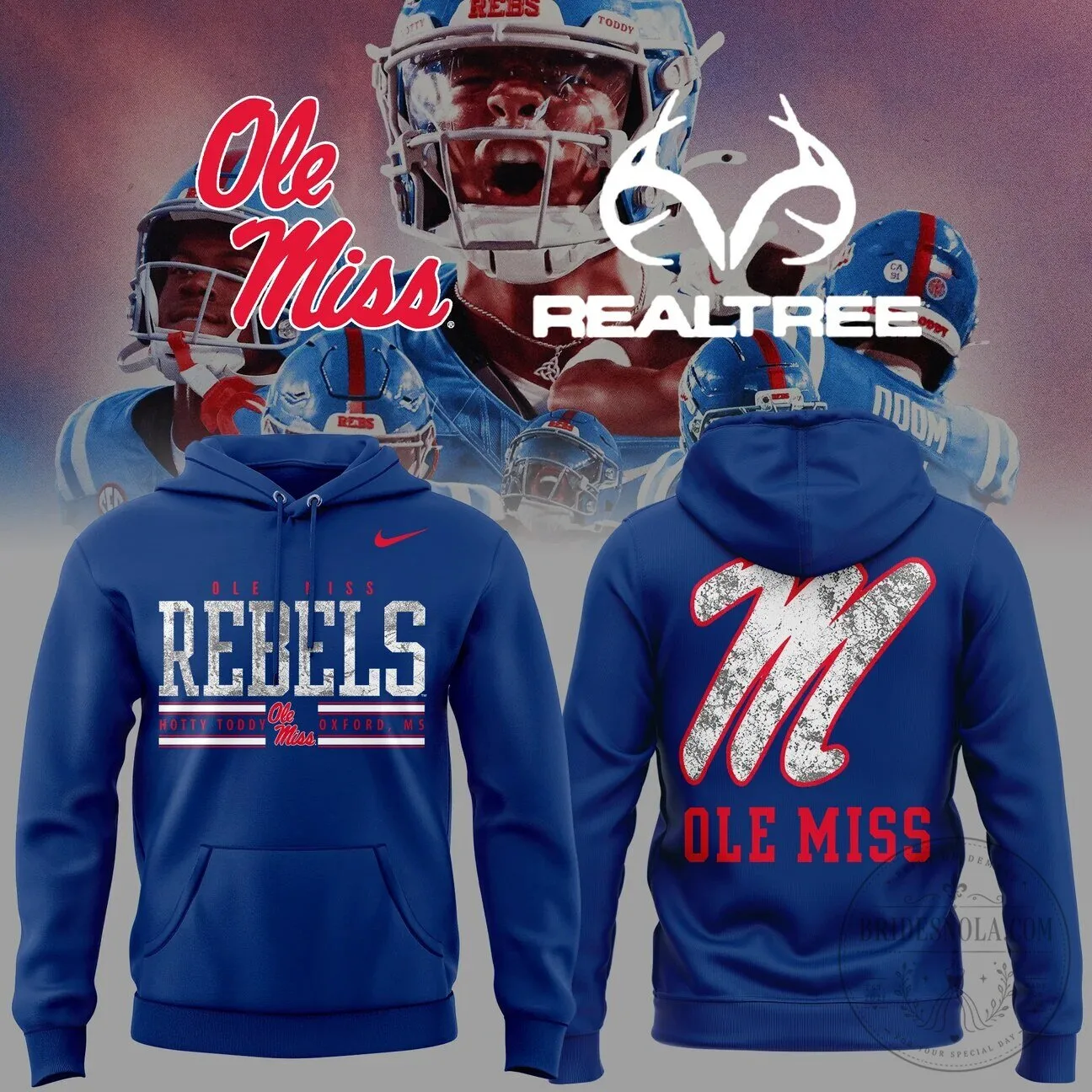 Ole Miss Rebels Football Realtree Camouflage Pattern Blue Hoodie 5 Ole Miss Rebels Football Realtree Camouflage Pattern Blue Hoodie