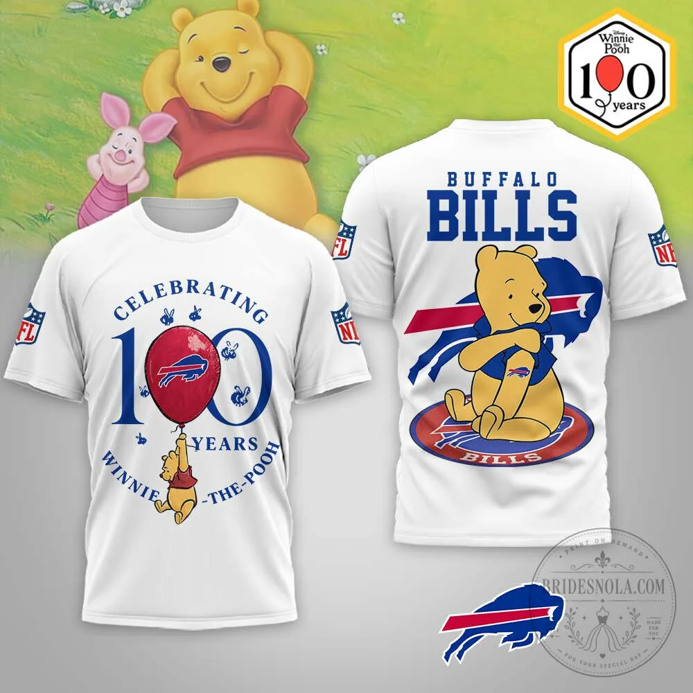 Buffalo Bills Winnie the Pooh 100th Anniversary Celebration T-Shirt
