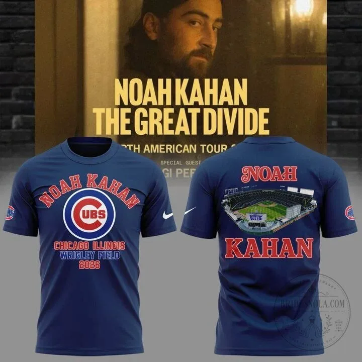 Noah Kahan Chicago Cubs Wrigley Field 2026 Concert T-Shirt