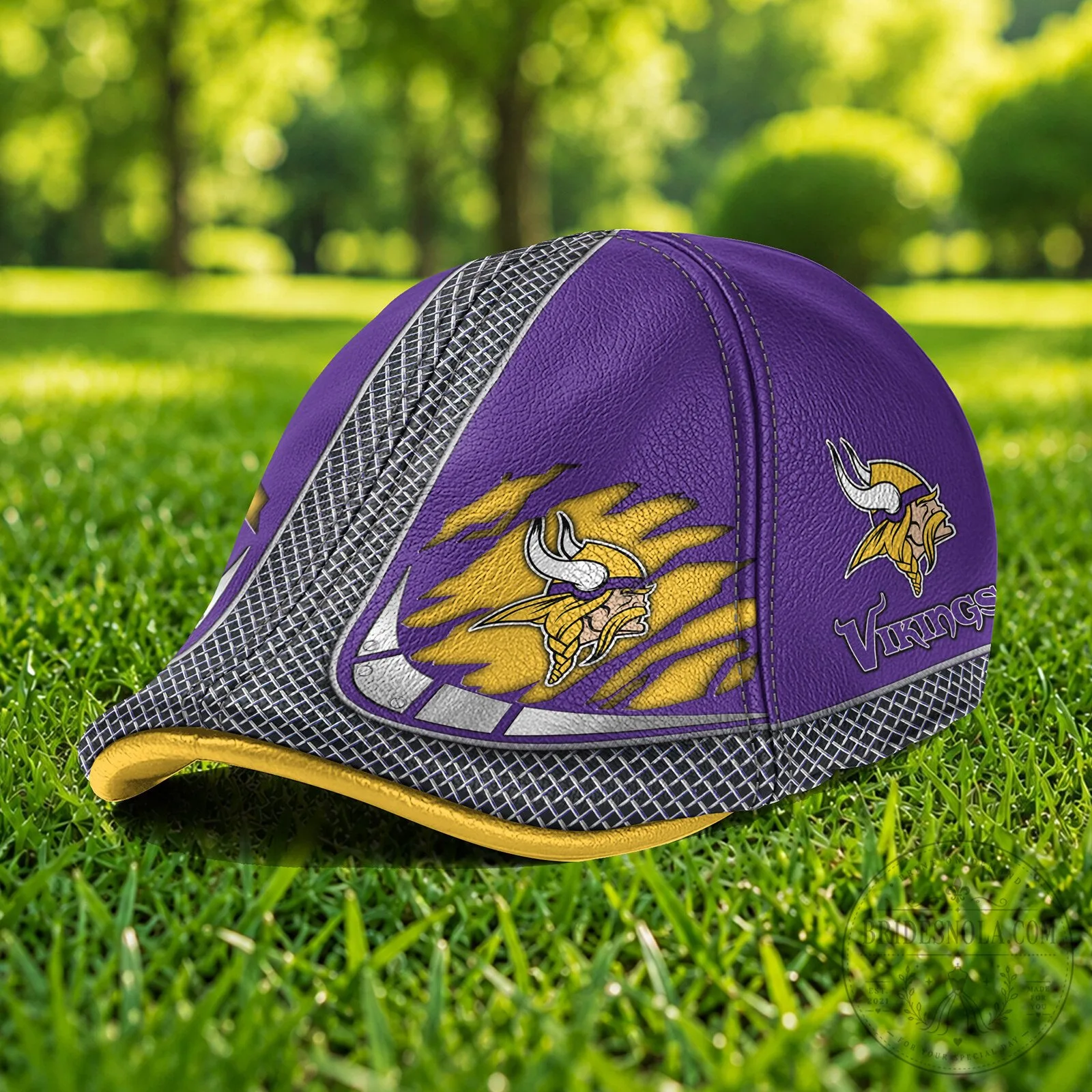 Minnesota Vikings NFL Football Team Purple and Gold Ivy Cap Hat