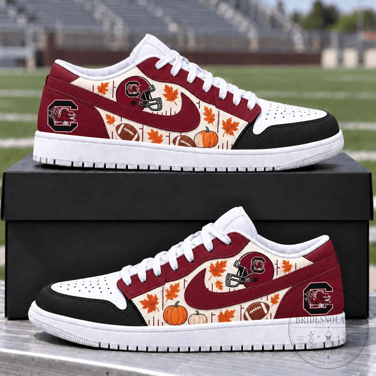 South Carolina Gamecocks Fall Vibe Football Team Custom Sneakers 2 South Carolina Gamecocks Fall Vibe Football Team Custom Sneakers