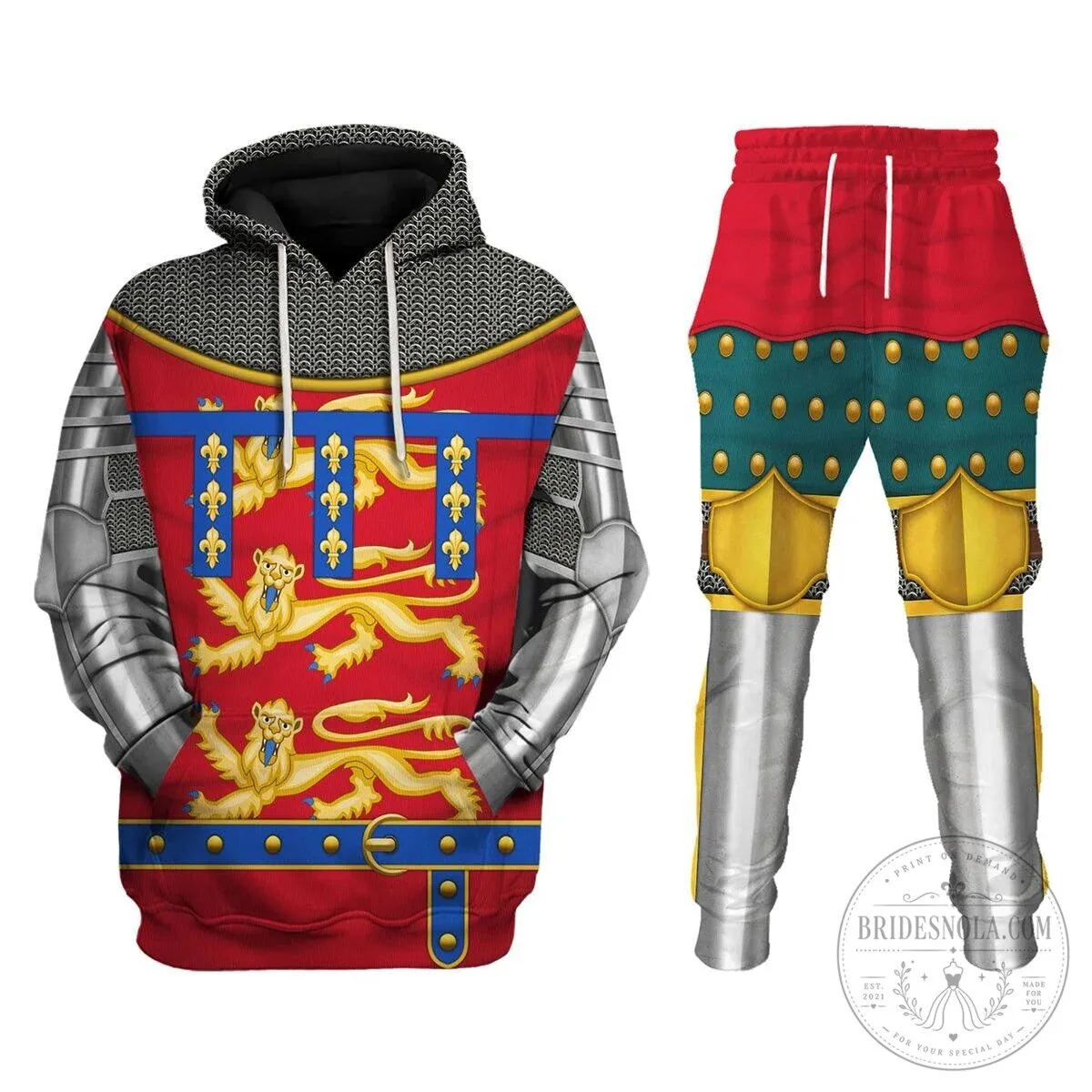 Henry of Grosmont 1st Duke of Lancaster Medieval Knight Armor Hoodie