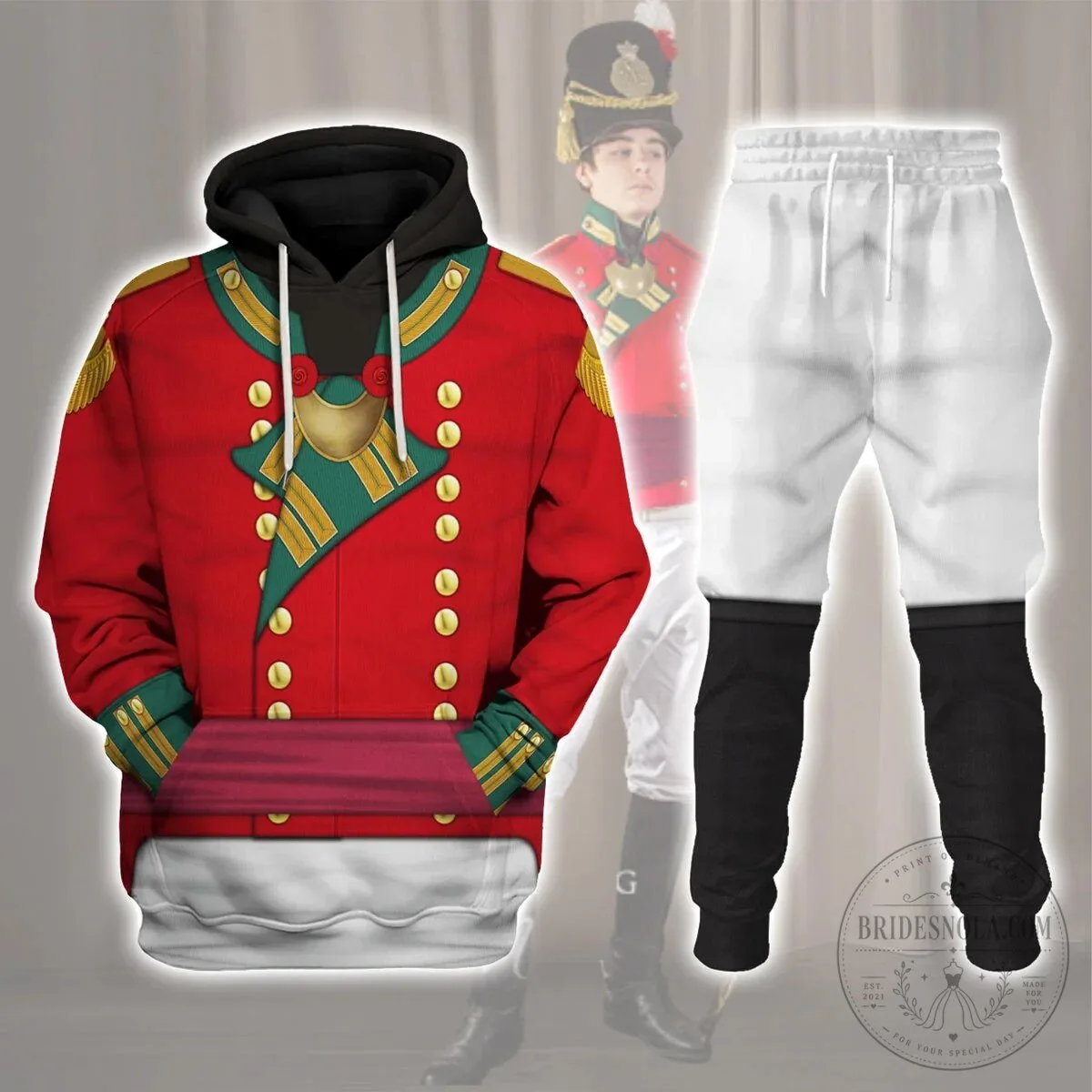 69th Foot South Lincolnshire Regiment Officer Uniform Historical Cosplay Hoodie