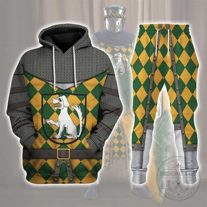 Medieval German Knight Costume Chainmail Armor Hoodie