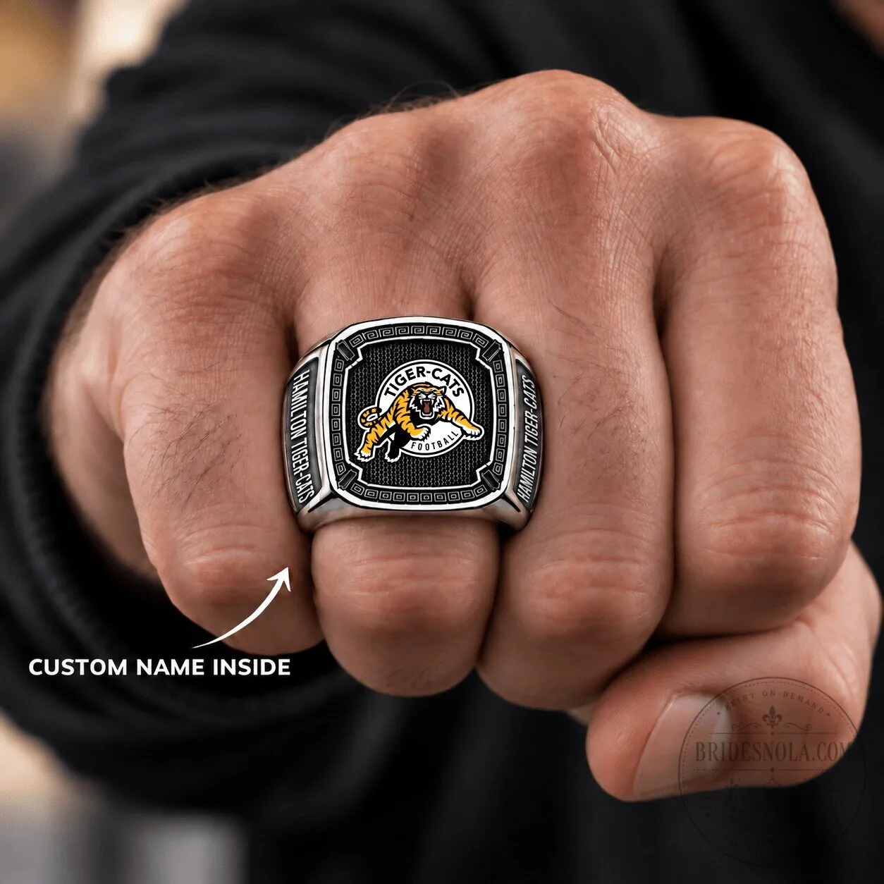 Hamilton Tiger-Cats Football Team Custom Engraved Men's Championship Ring
