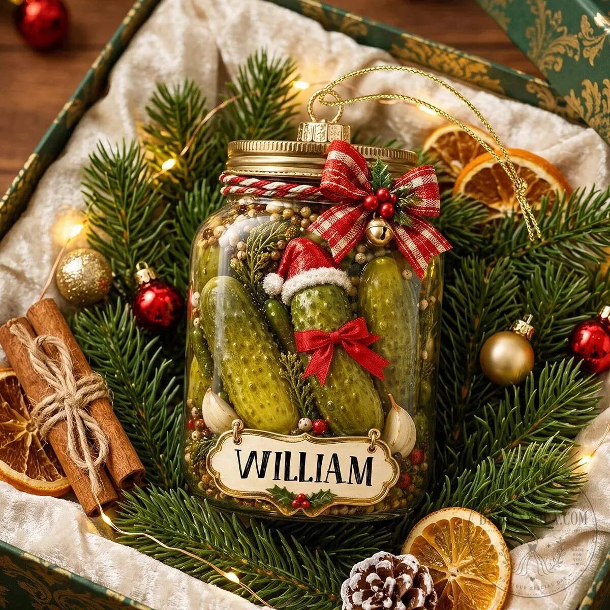 Personalized Pickle Jar Christmas Tree Ornament 12 Personalized Pickle Jar Christmas Tree Ornament
