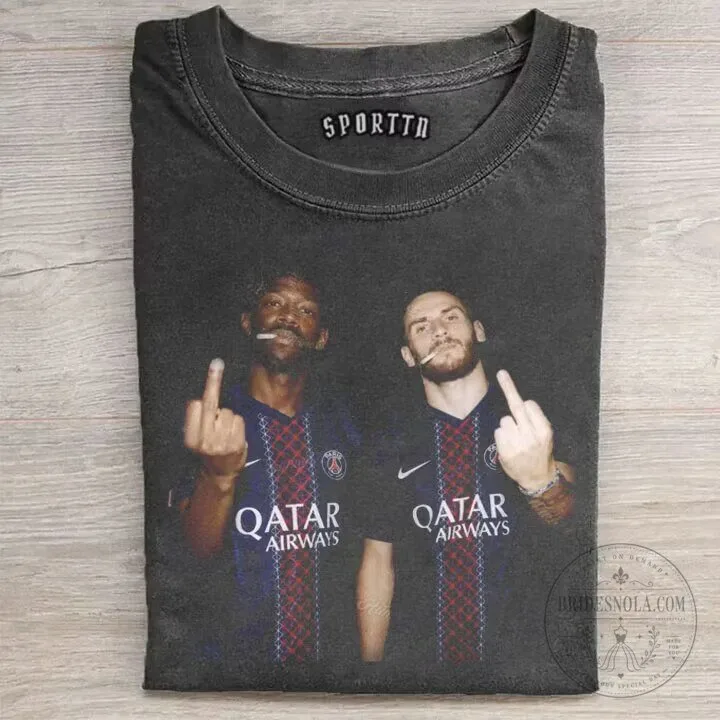 Ousmane Dembele Khvicha Kvaratskhelia Paris Saint-Germain Football T-Shirt