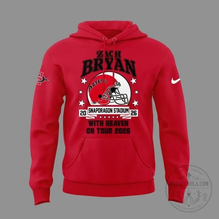 Zach Bryan With Heaven On Tour 2026 Snapdragon Stadium Red Hoodie 10 Zach Bryan With Heaven On Tour 2026 Snapdragon Stadium Red Hoodie