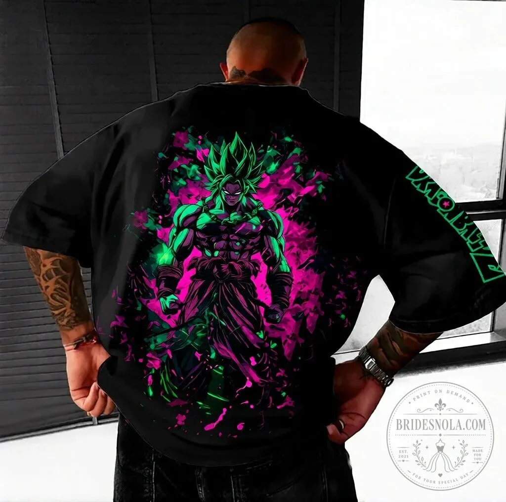 Dragon Ball Z Broly Super Saiyan Legendary Anime Black T-Shirt