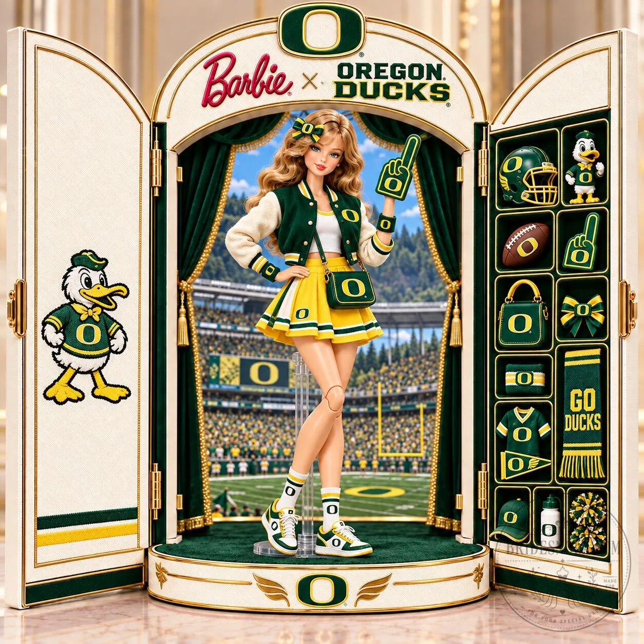 Barbie Oregon Ducks Commemorative Collectible Doll Figure